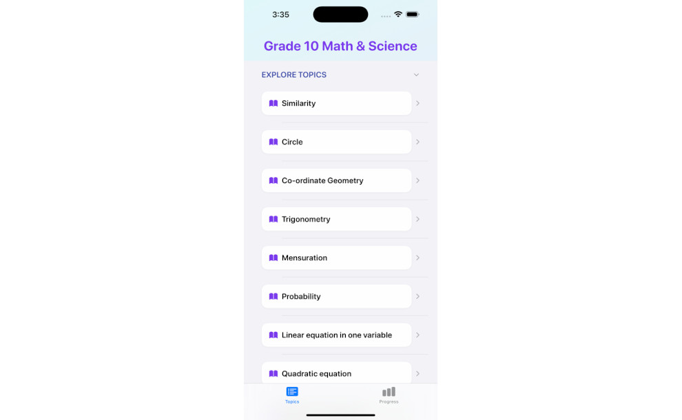 Grade 10 Math & Science iPhone educational apps